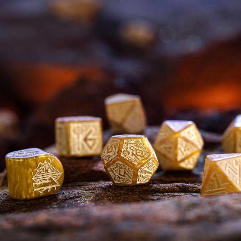 Q Workshop Dwarven Gold Kauliukų Rinkinys (Auksiniai)