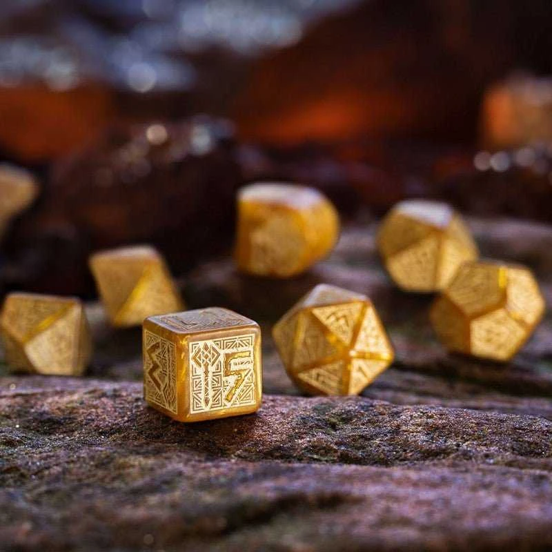 Q Workshop Dwarven Gold Kauliukų Rinkinys (Auksiniai)
