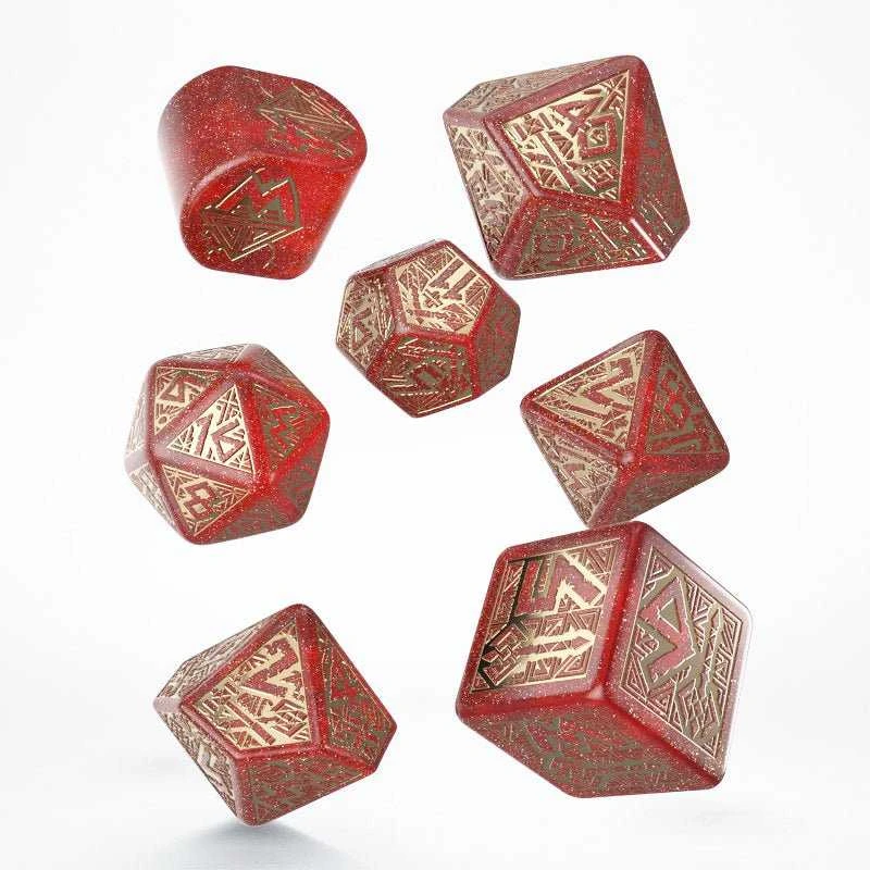 Q Workshop Dwarven Jewels Kauliukų Rinkinys (raudona Sp.)