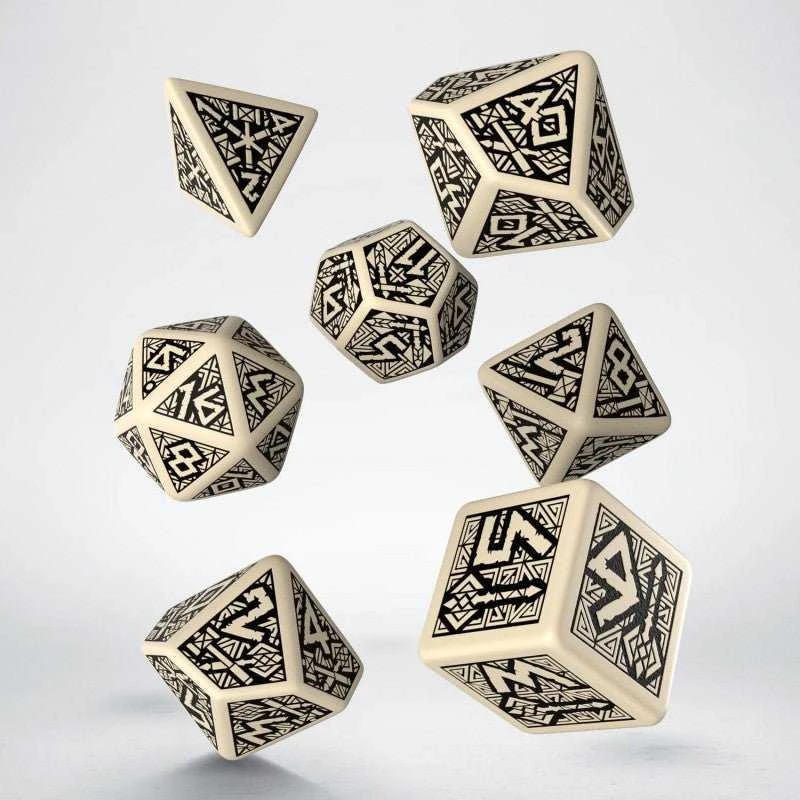 Dėlionė Q Workshop Dwarven Kauliukų Rinkinys (Smėlio Ir Juodos Spalvos)