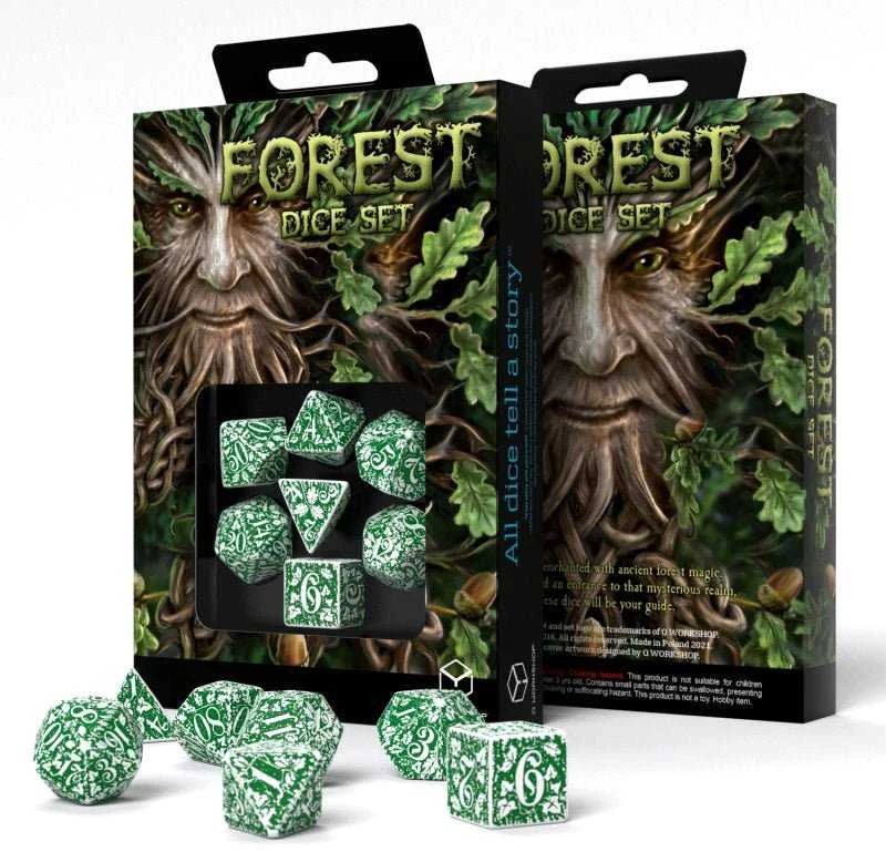 Dėlionė Q Workshop Forest Tundra Kauliukų Rinkinys Žalios Ir Baltos Spalvos