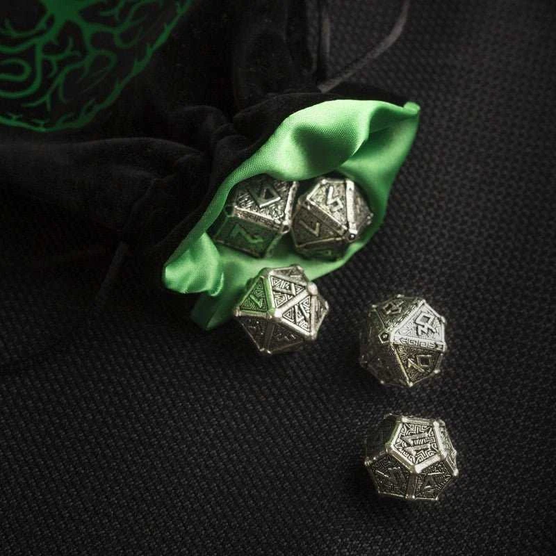 Q Workshop Forest Velour Kauliukų Maišelis Juoda Ir Žalia Spalva