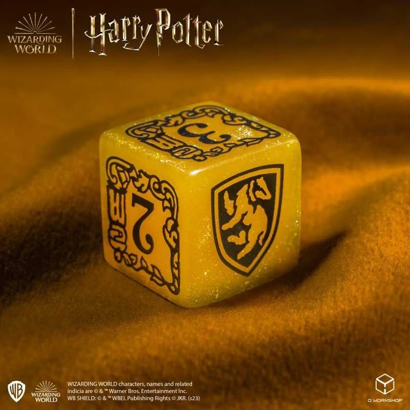 Q Workshop Harry Potter. Hufflepuff Modern Dice Kauliukų Rinkinys (Geltonos Sp.)