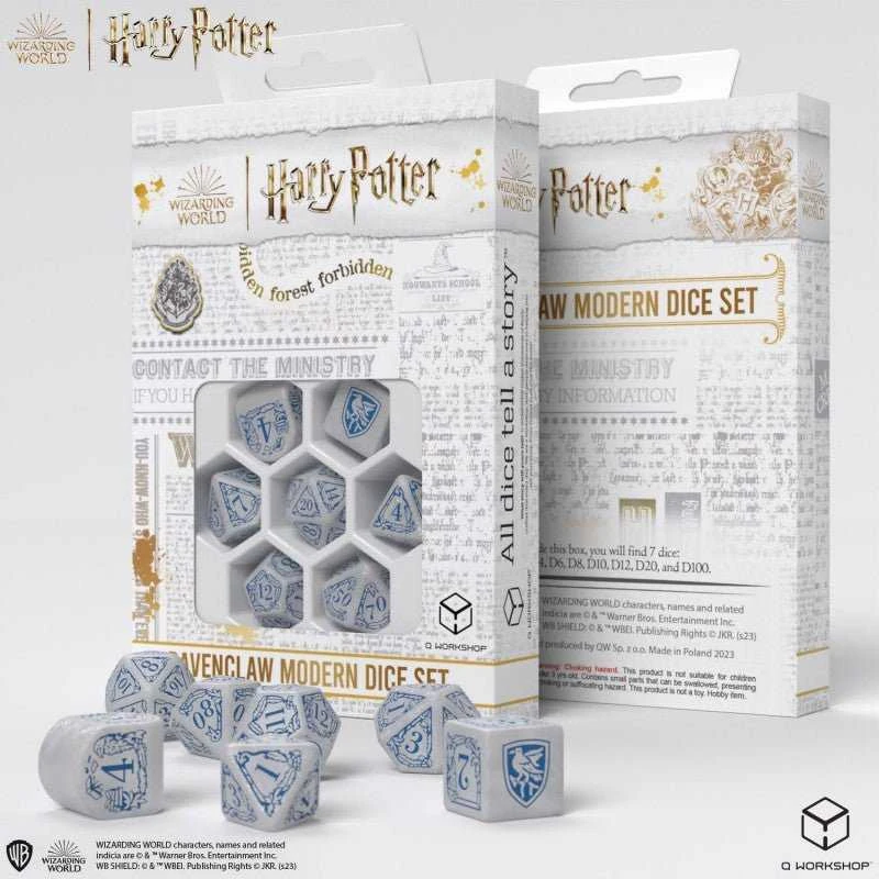Q Workshop Harry Potter. Ravenclaw Modern Dice Kauliukų Rinkinys (baltos Sp.)