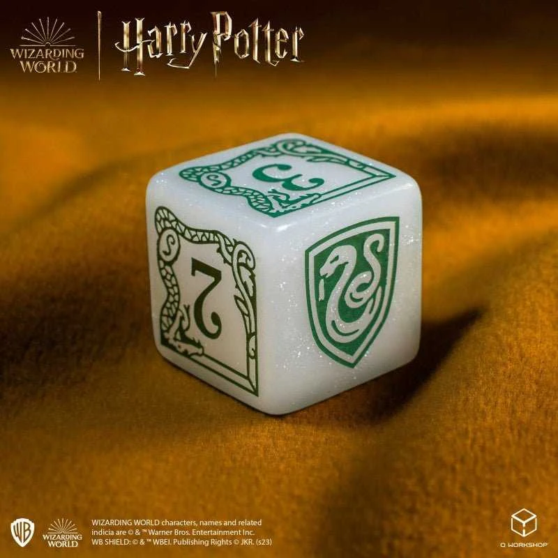Q Workshop Harry Potter. Slytherin Modern Dice Kauliukų Rinkinys (Baltos Sp.)