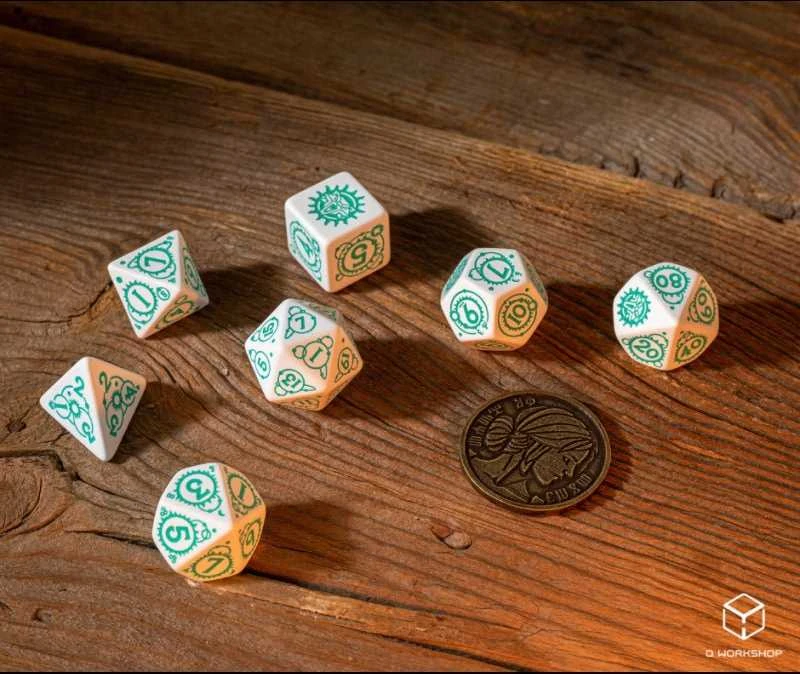 Dėlionė Q Workshop The Witcher Ciri The Law Of Surprise Kauliukų Rinkinys Balta Ir Turkio Sp