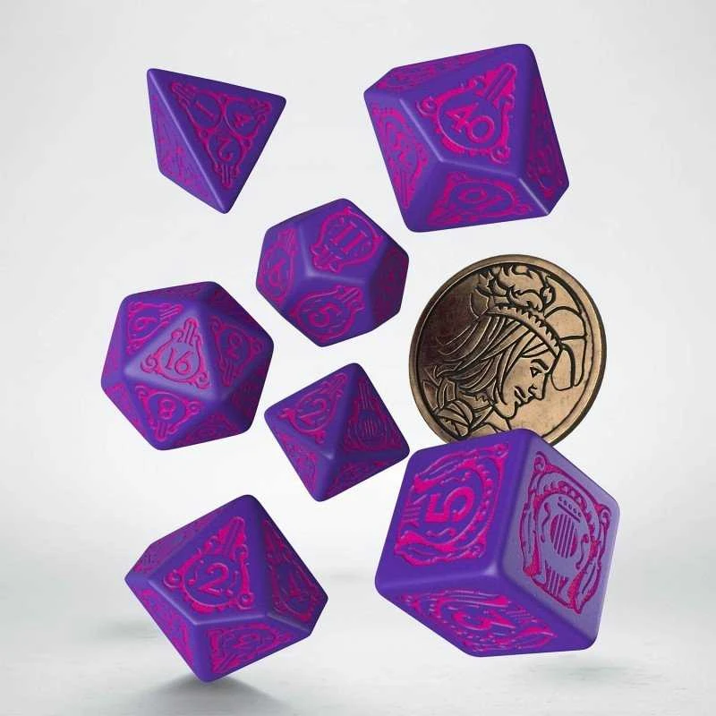 Q Workshop The Witcher Dandelion Kauliukų Rinkinys Violetinės Ir Rožinės Spalvos