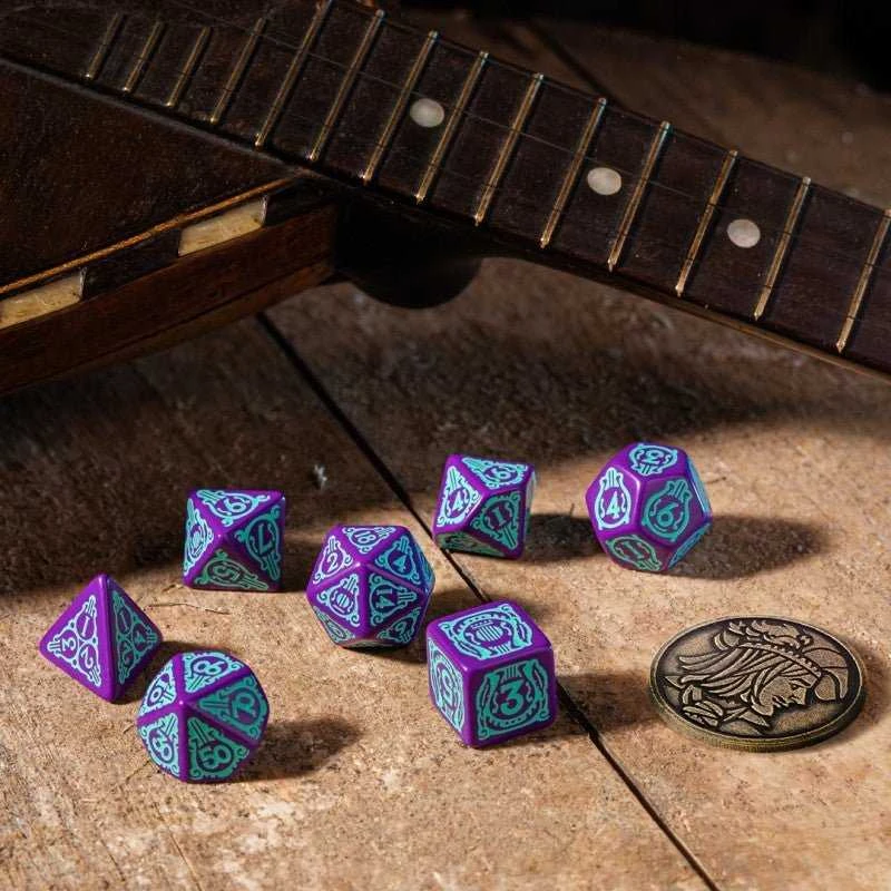 Q Workshop The Witcher Dandelion Kauliukų Rinkinys Violetinės Ir Turkio Spalvos