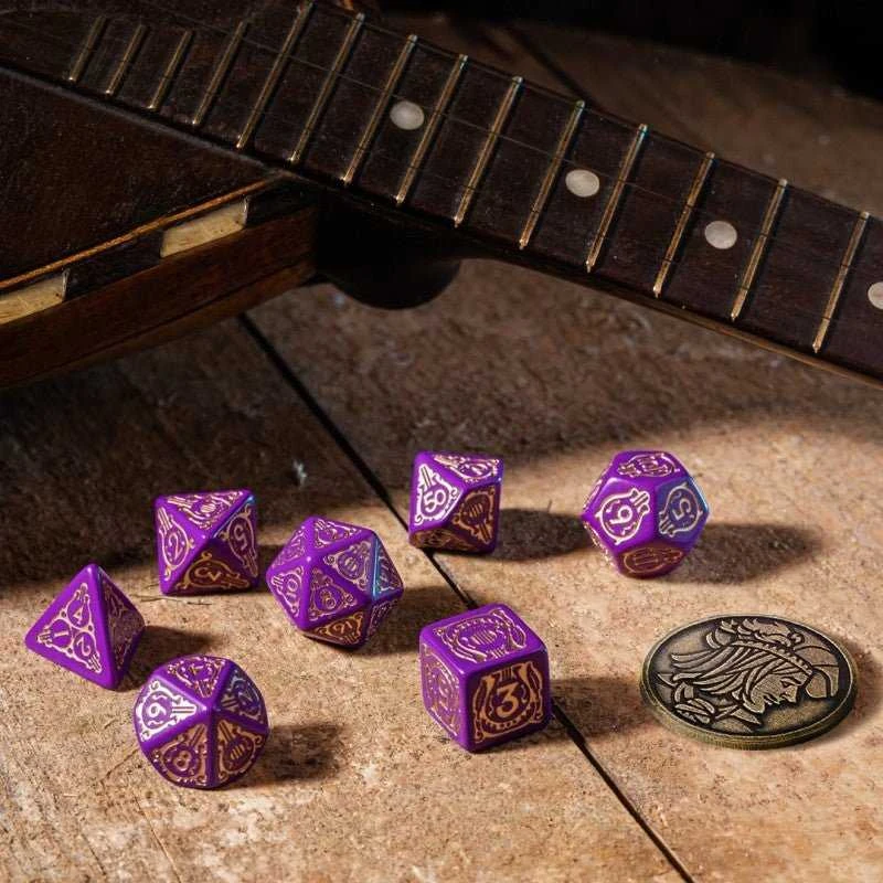 Q Workshop The Witcher Dandelion Viscount De Lettenhove Kauliukų Rinkinys Violetinės Ir Auksinės Sp
