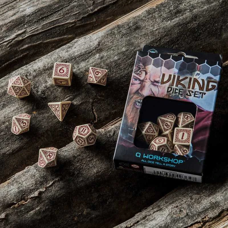 Dėlionė Q Workshop Viking Kauliukų Rinkinys Smėlio Ir Bordinės Spalvos