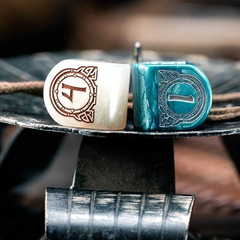 Q Workshop Viking Modern Dice Set: Mjolnir Kauliukų Rinkinys