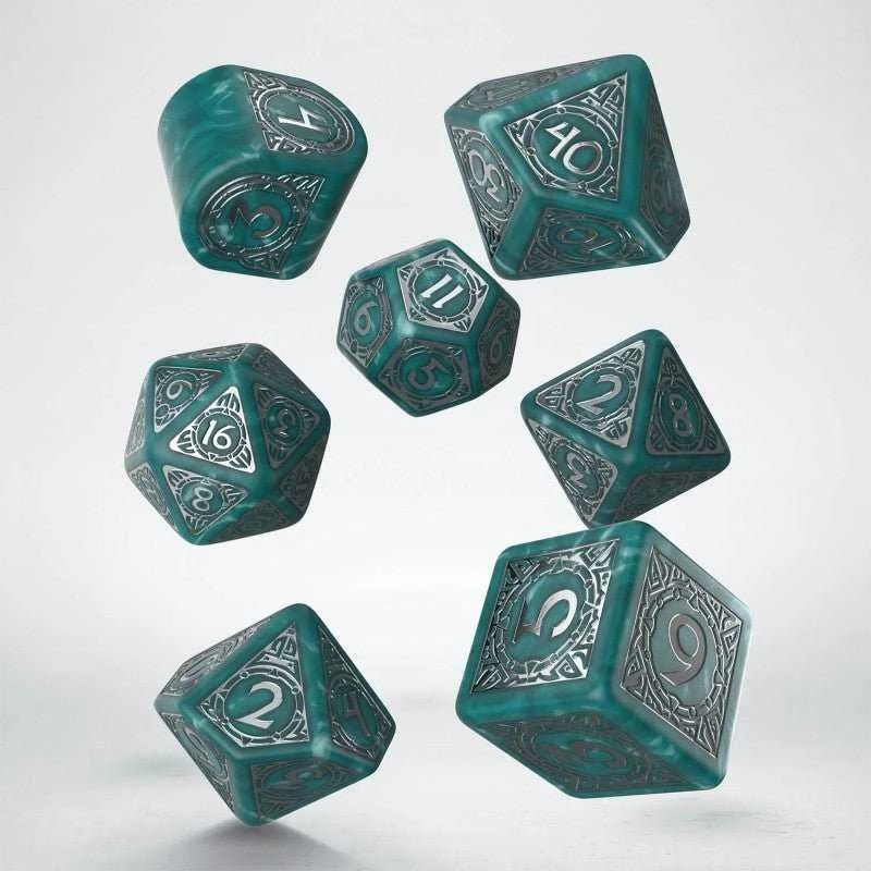 Q Workshop Viking Modern Dice Set: Mjolnir Kauliukų Rinkinys