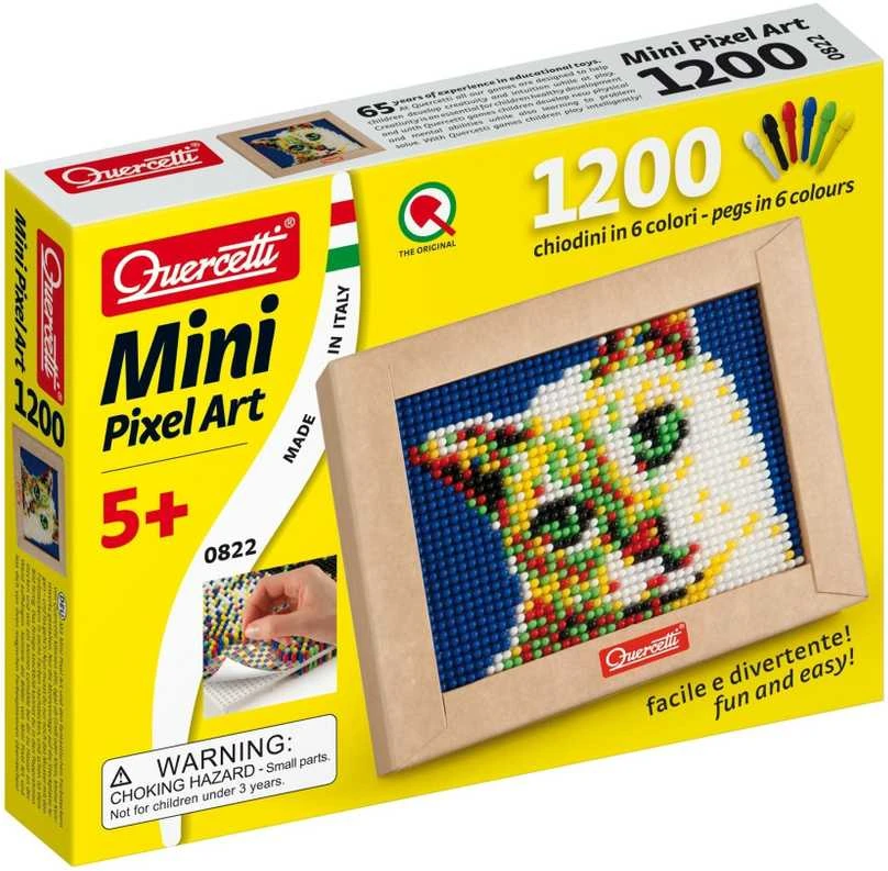 Quercetti Pikselių menas: Pixel Art Mini 1200pix "Kačiukas" - 1 dalies (21x17 cm)