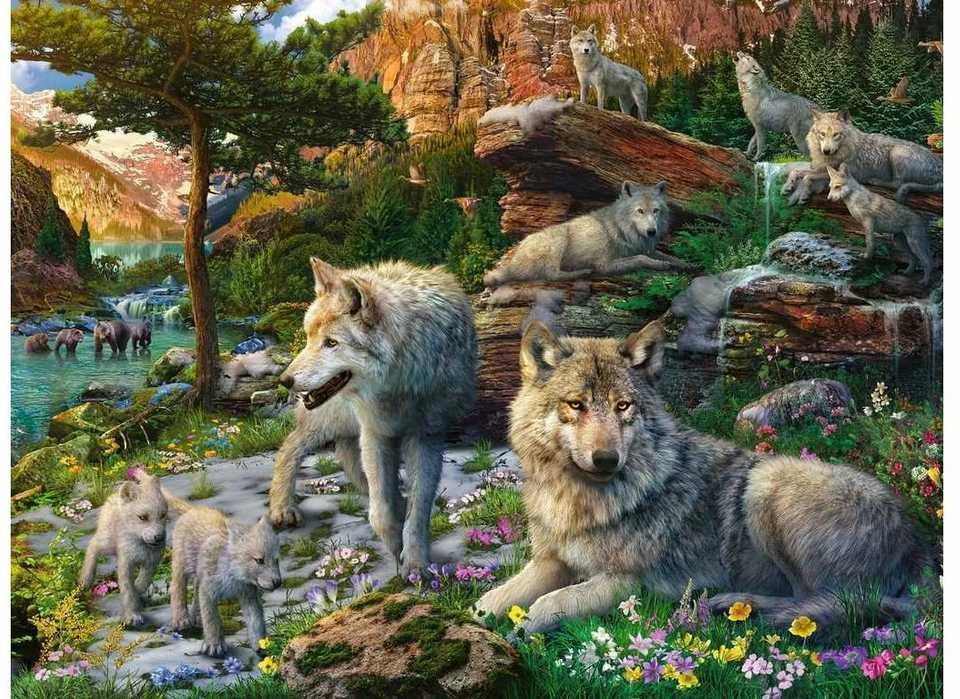 Ravensburger Dėlionė 1500 vnt. - Pavasario vilkai