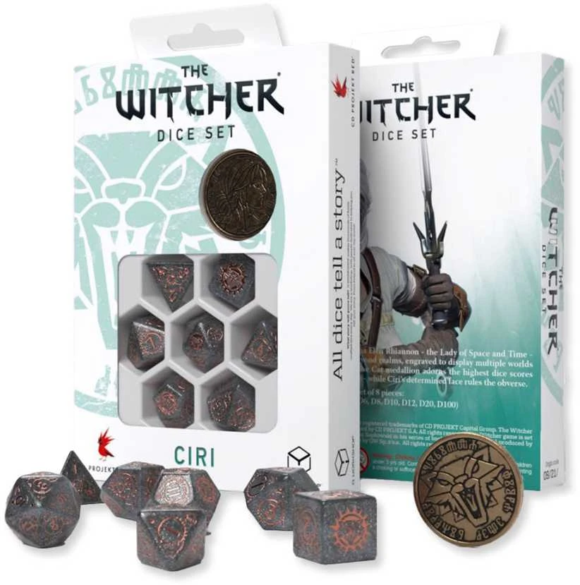 Raganius: Ciri RPG kauliukų rinkinys su moneta – Q-Workshop