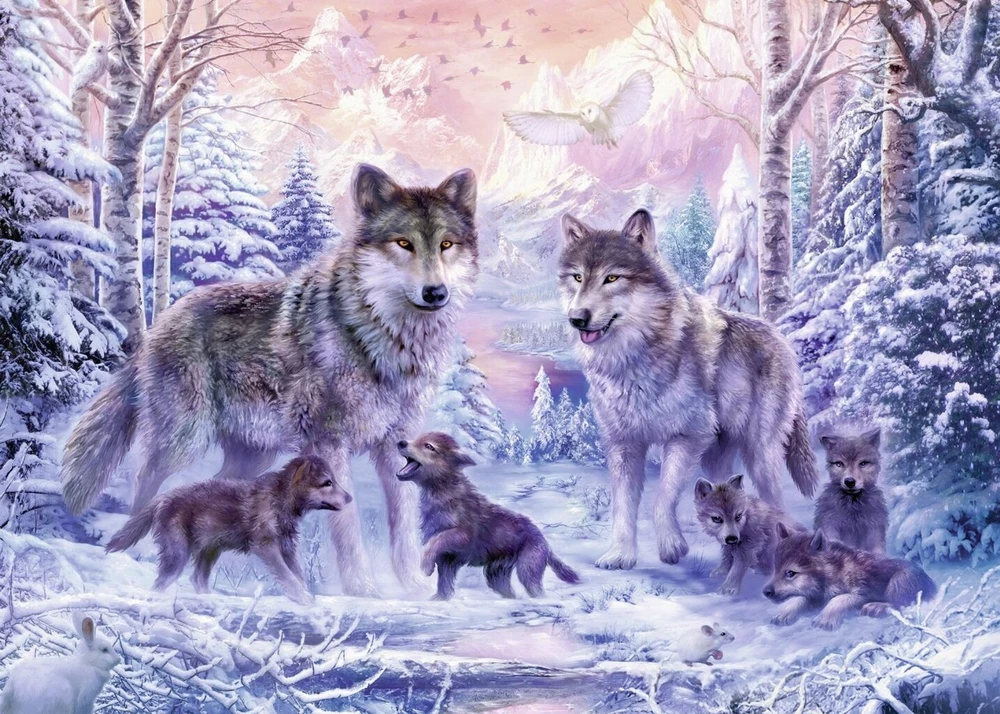Ravensburger Dėlionė 1000 vnt. - Arktiniai vilkai