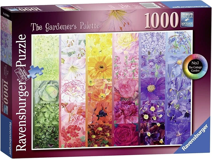 Ravensburger 1000 Puzzle Dėlionė: The Gardener's Palette No.1 - Cottage Garden