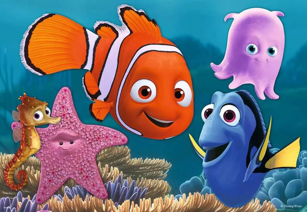 Ravensburger 2 dėlionės „Disney Pixar Žuviukas Nemo“, 2×12 det., nuo 3 m.