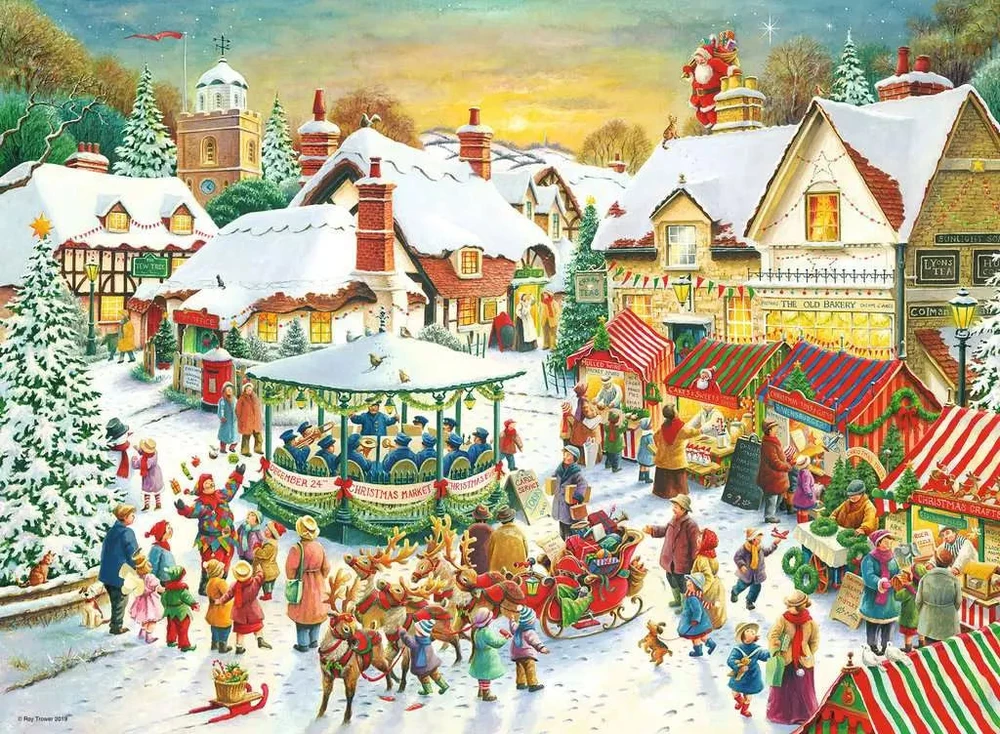 Ravensburger 2 dėlionės „Kalėdų kolekcija“, 2×500 det.