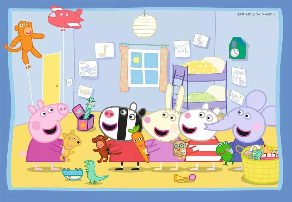Ravensburger Dėlionė 2x12 vnt. - Kiaulytė Peppa