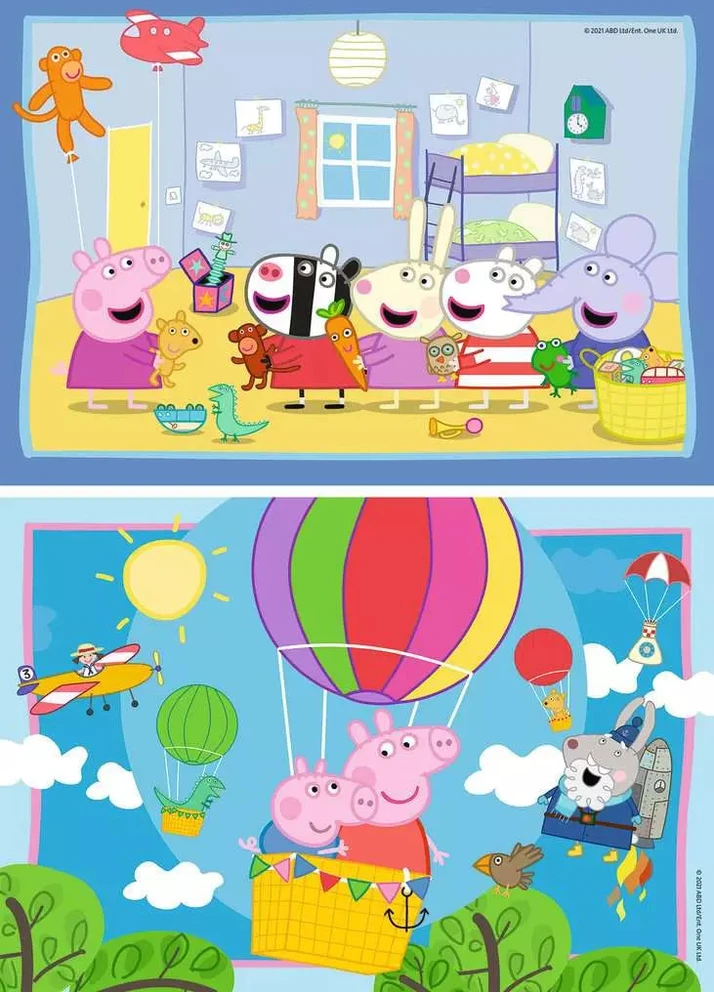 Ravensburger Dėlionė 2x12 vnt. - Kiaulytė Peppa