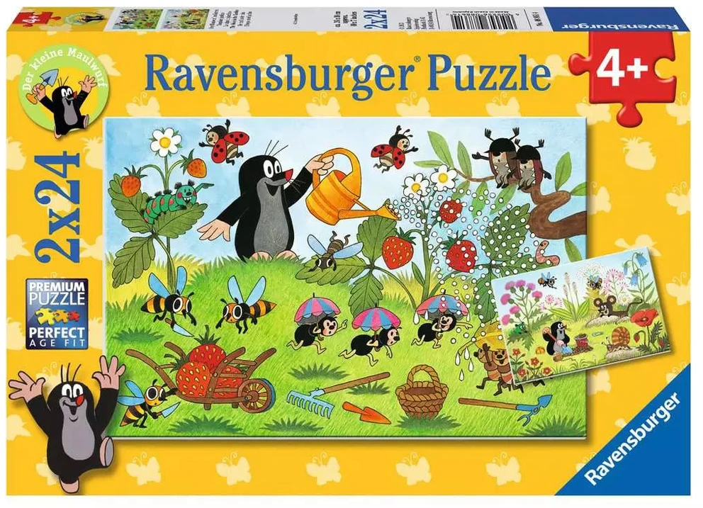 Ravensburger 2 dėlionės „Kurmiukas“, 2×24 det., nuo 4 m.