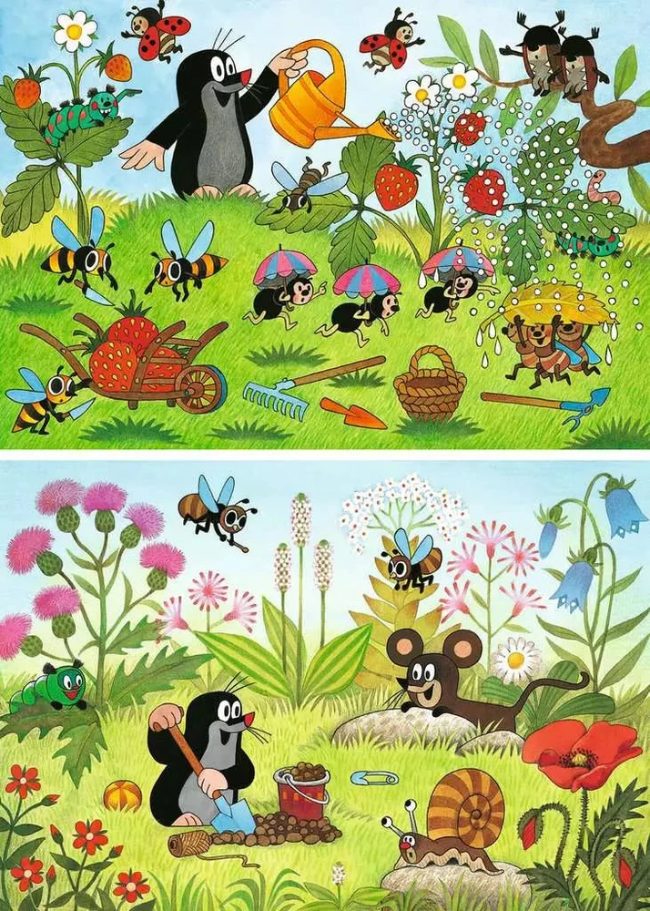 Ravensburger 2 dėlionės „Kurmiukas“, 2×24 det., nuo 4 m.