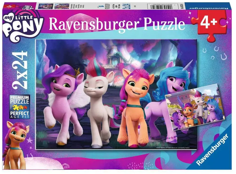 Ravensburger 2 dėlionės „My Little Pony“, 2×24 det., nuo 4 m.