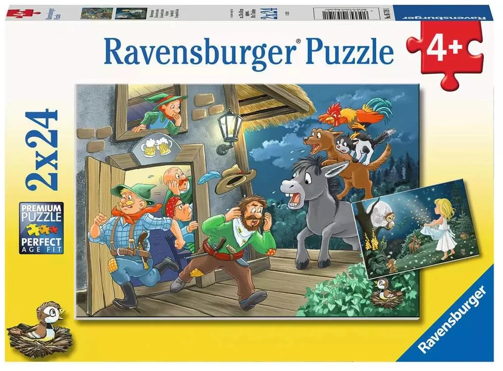 Ravensburger 2 dėlionės „Pasakos“, 2×24 det., nuo 4 m.