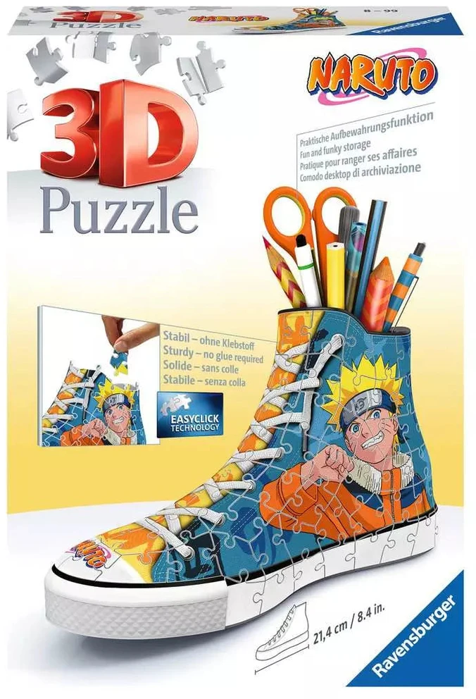 Ravensburger 3D dėlionė batas-pieštukinė „Naruto“, 108 det., nuo 8 m.