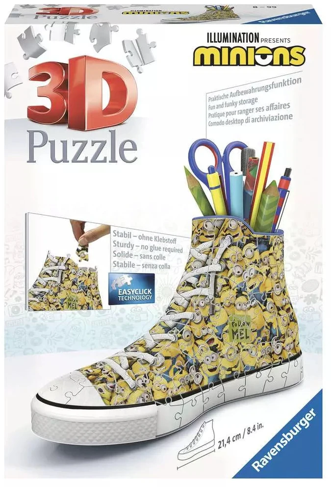 Ravensburger 3D dėlionė batas-pieštukinė „Pimpačiukai“, 108 det., nuo 8 m.