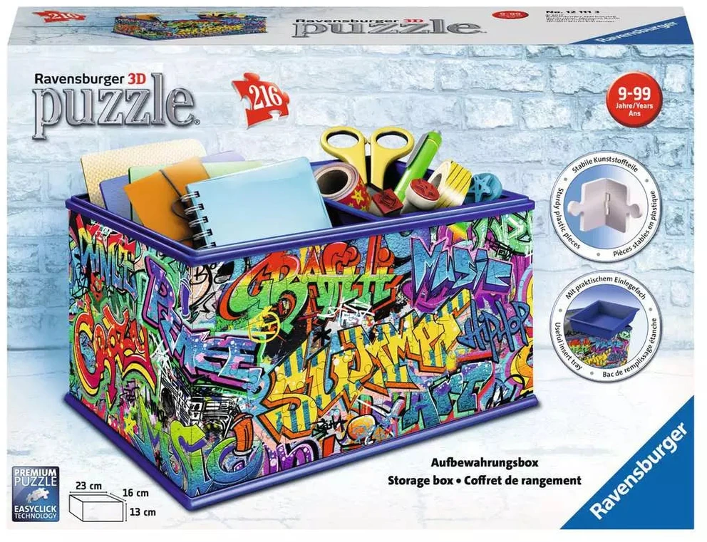 Ravensburger 3D dėlionė dėžė daiktams „Grafitis“, 216 det., nuo 9 m.