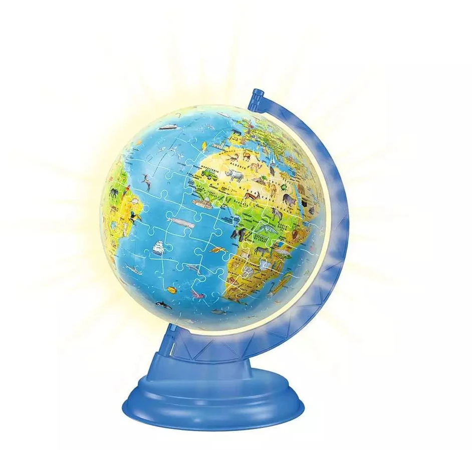 RAVENSBURGER 3D dėlionė Light Up Childrens Globe, 180d., 11288