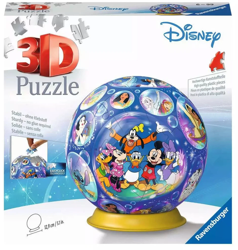 Ravensburger 3D Dėlionė 72 vnt. - Disney kamuolys