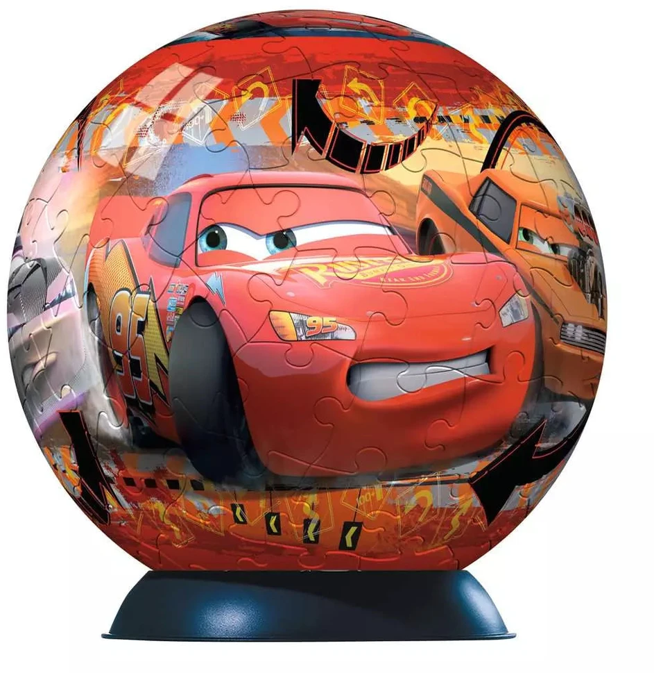 Ravensburger 3D dėlionė-rutulys „Disney Pixar Ratai“, 108 det., nuo 6 m.