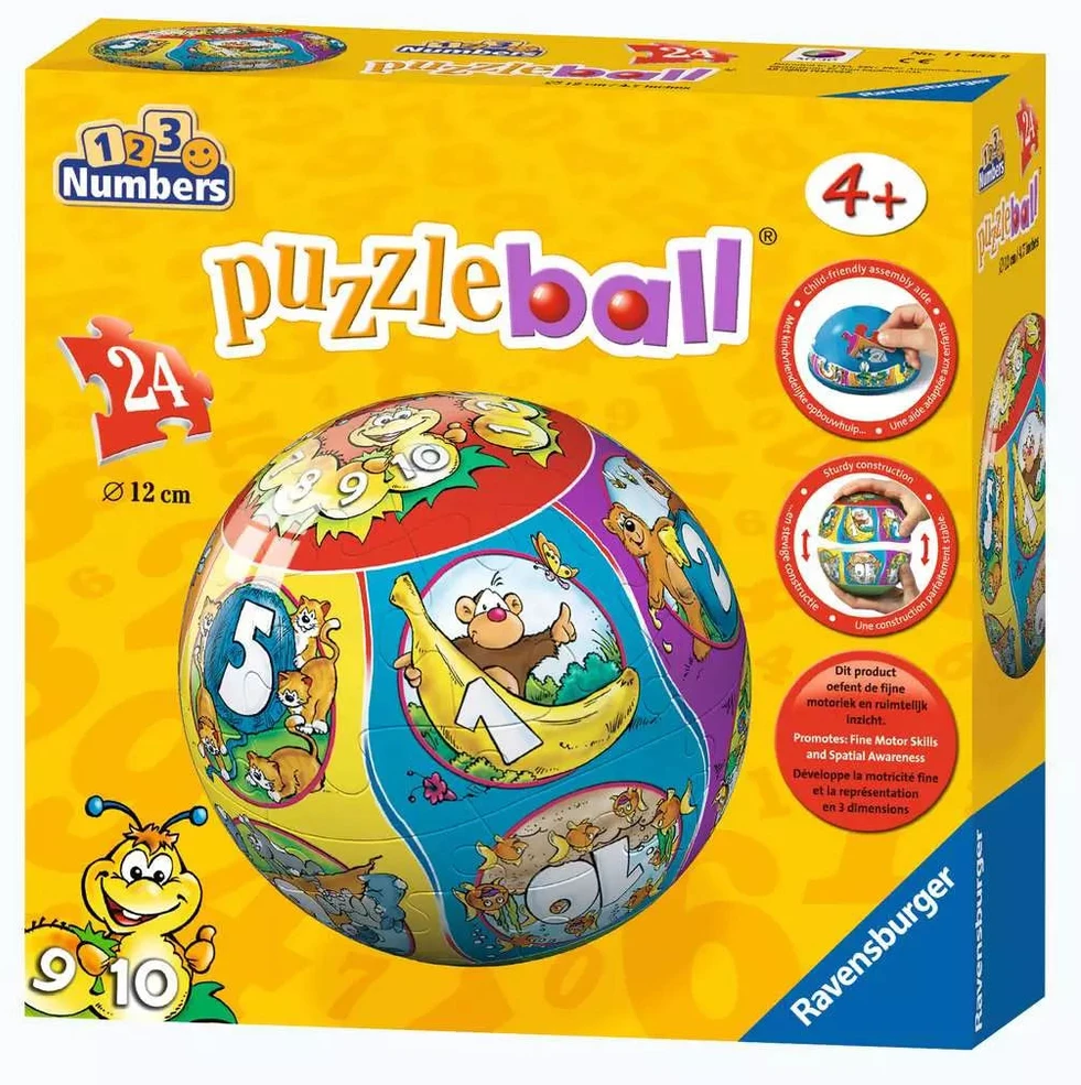 Ravensburger 3D dėlionė-rutulys „Skaičiai“, 24 det., nuo 4 m.