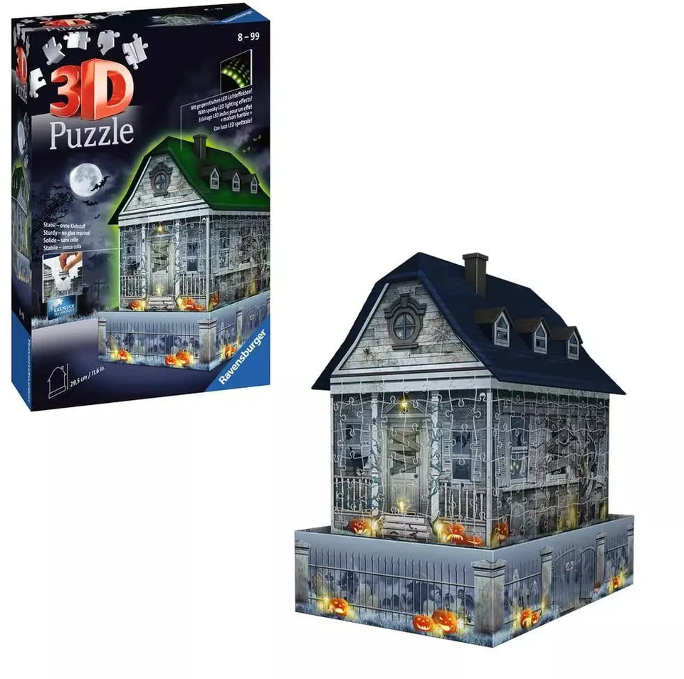 Ravensburger 3D Dėlionė 216 vnt. - Tamsoje šviečiantis pasenęs namas