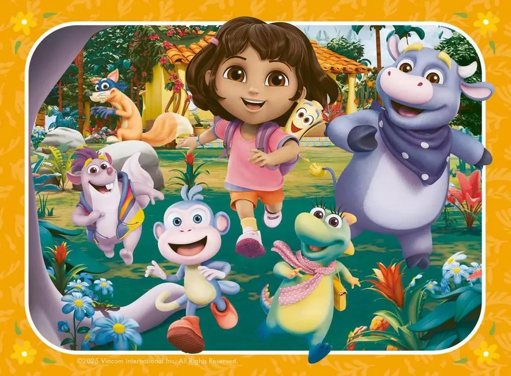Ravensburger 4 dėlionės „Dora“, 12–24 det., nuo 3 m.