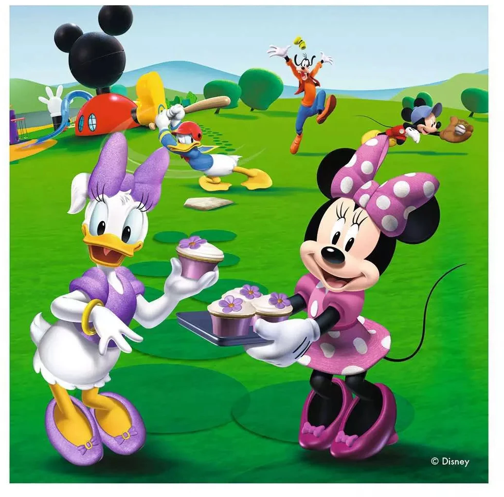 Ravensburger 4 dėlionės lagaminėlyje „Peliuko Mikio klubas“, nuo 3 m.