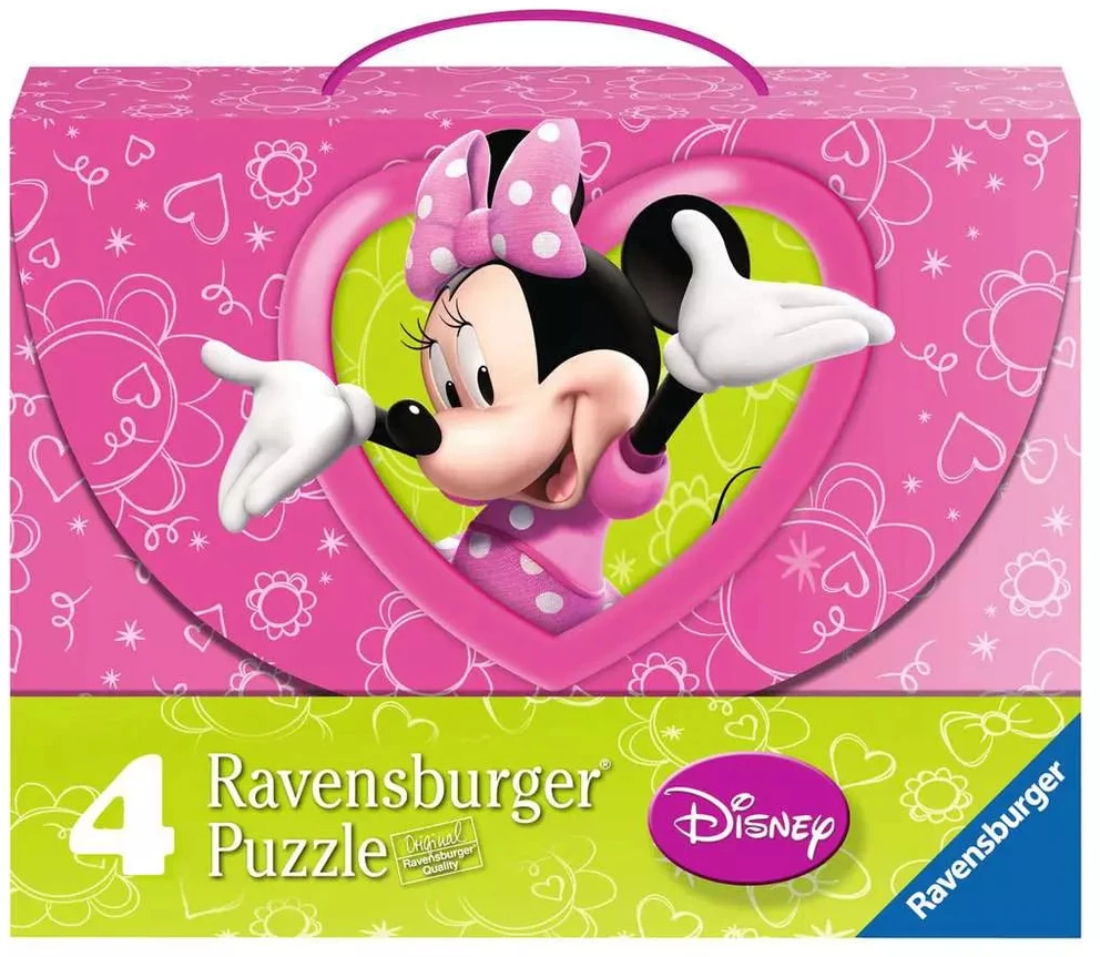 Ravensburger 4 dėlionės lagaminėlyje „Pelytė Minė“, nuo 3 m.