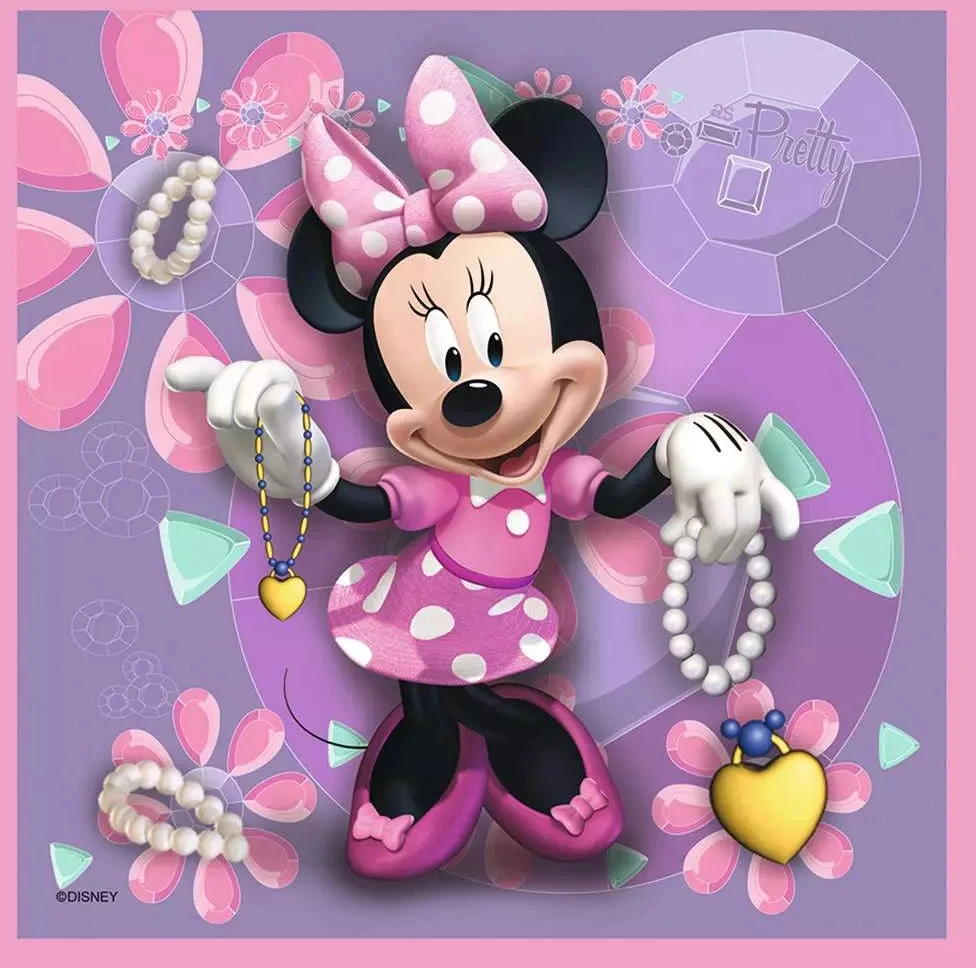Ravensburger 4 dėlionės lagaminėlyje „Pelytė Minė“, nuo 3 m.