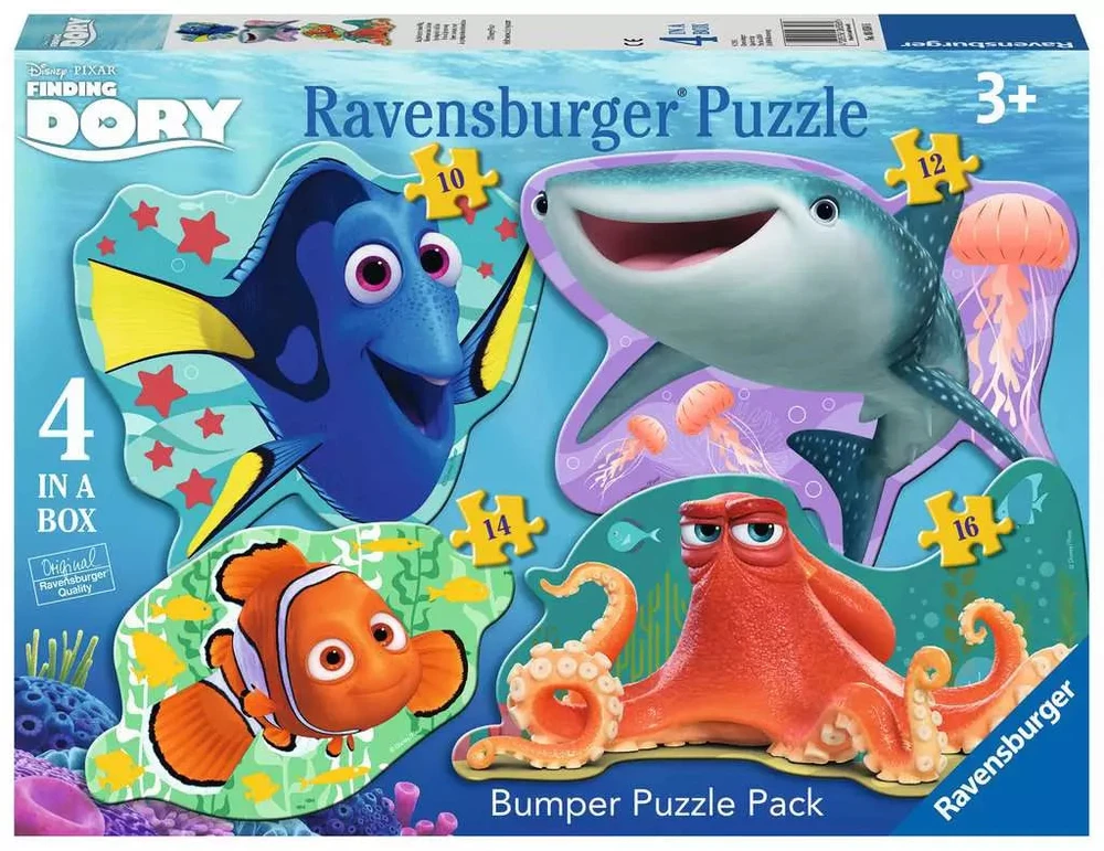 Ravensburger 4 figūrinės dėlionės „Disney Pixar Ieškant Dorės“, 10–16 det.