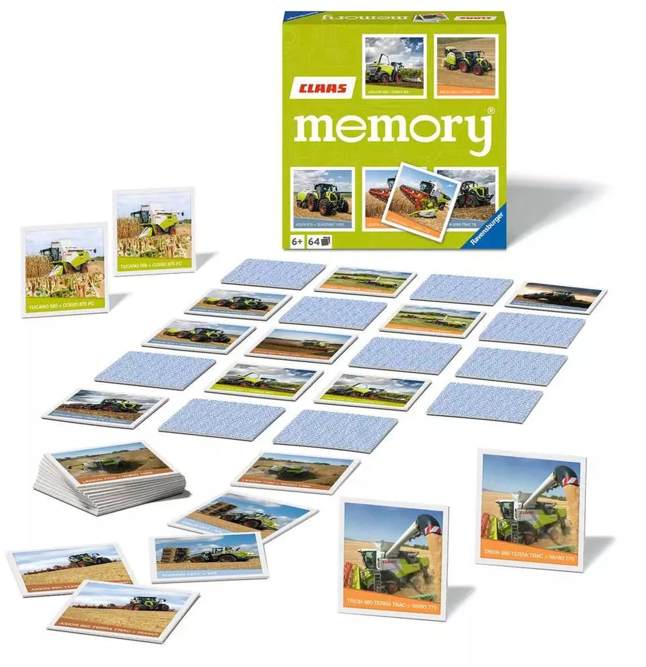 Ravensburger atminties žaidimas „CLAAS memory®“, 2–8 žaid., nuo 4 m.