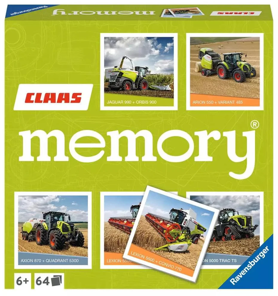 Ravensburger atminties žaidimas „CLAAS memory®“, 2–8 žaid., nuo 4 m.