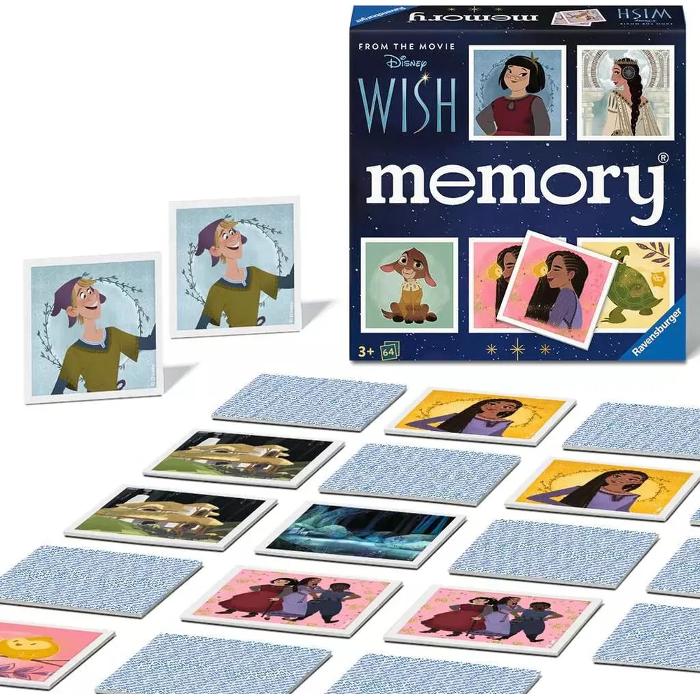 Ravensburger atminties žaidimas „Disney Wish memory®“, 2–8 žaid., nuo 4 m.
