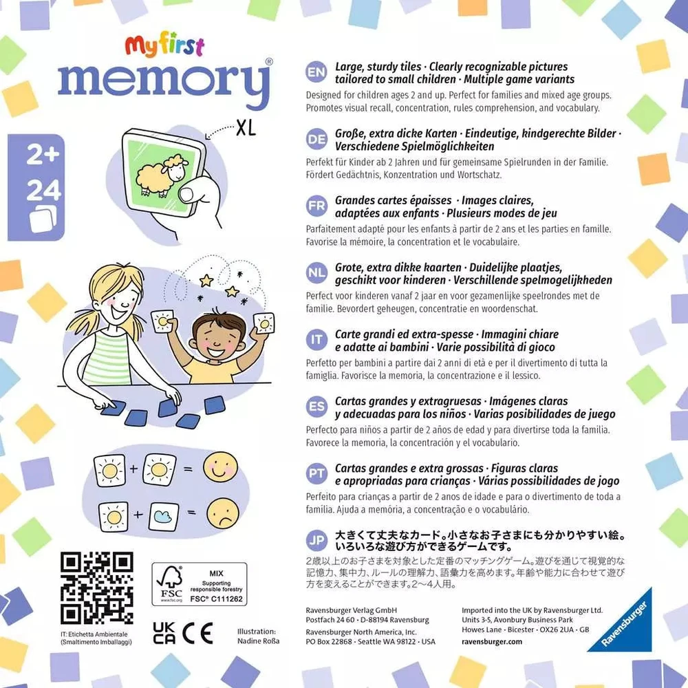 Ravensburger atminties žaidimas „My first memory® Favorite Things“, nuo 2,5 m.