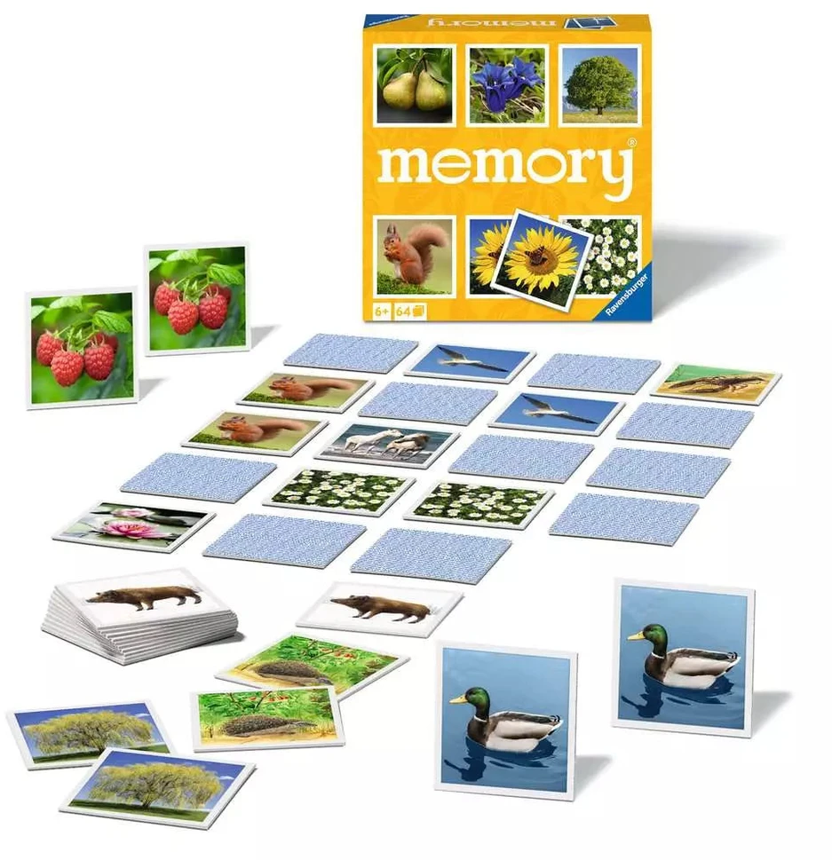 Ravensburger atminties žaidimas „Nature memory®“, 2–8 žaid., nuo 4 m.