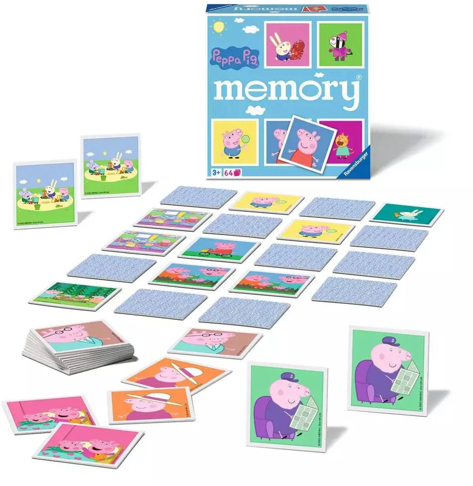 Ravensburger atminties žaidimas „Peppa Pig memory®“, 2–8 žaid., nuo 4 m.