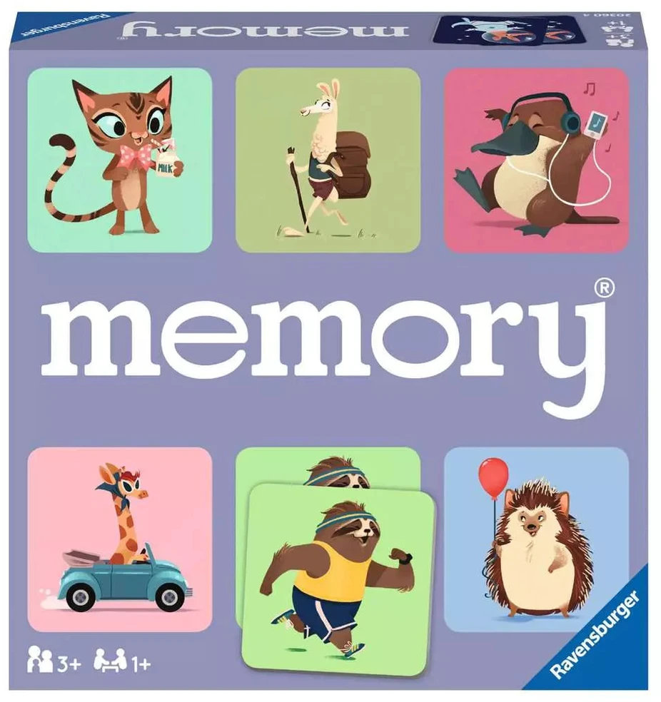 Ravensburger atminties žaidimas „Wild World of Animals memory®“, nuo 4 m.
