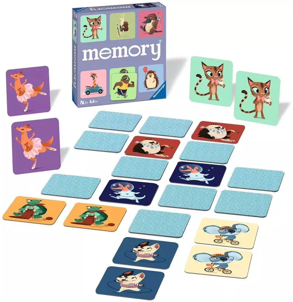 Ravensburger atminties žaidimas „Wild World of Animals memory®“, nuo 4 m.
